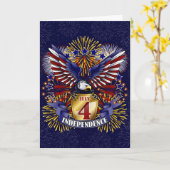 4 juli Onafhankelijkheid Wenskaart Kaart (Gele Bloem)