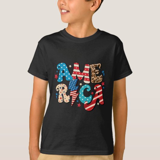 4 juli Onafhankelijkheidsdag 1776  Retro GI T-shirt (Voorkant)