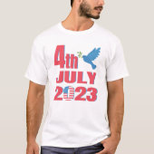 4 juli Onafhankelijkheidsdag 2023 T-shirt (Voorkant)
