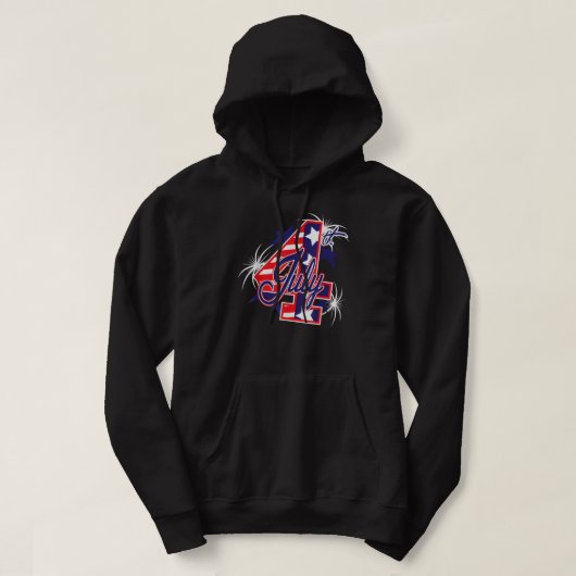 4 juli, Onafhankelijkheidsdag, 4 juli, VS T-Shi Hoodie (Design voorkant)