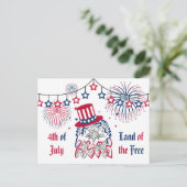 4 juli Onafhankelijkheidsdag Amerikaanse adelaar Briefkaart (Staand voorkant)