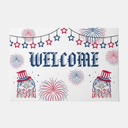 4 juli Onafhankelijkheidsdag Amerikaanse adelaar Deurmat (Voorkant)