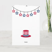 4 juli Onafhankelijkheidsdag Amerikaanse adelaar Kaart (Achterkant)