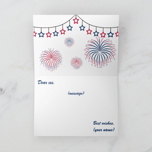 4 juli Onafhankelijkheidsdag Amerikaanse adelaar Kaart (Binnen)