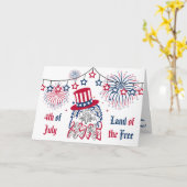 4 juli Onafhankelijkheidsdag Amerikaanse adelaar Kaart (Gele Bloem)
