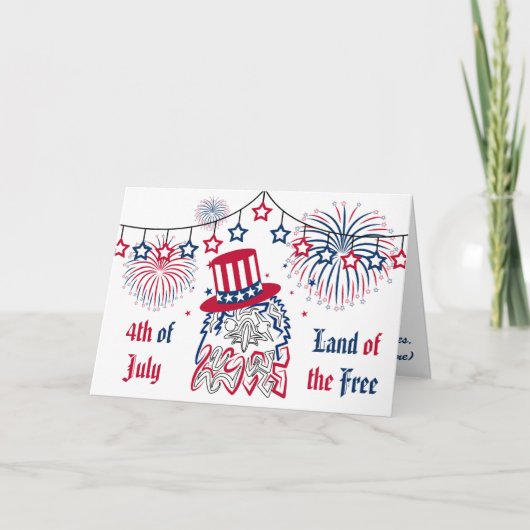 4 juli Onafhankelijkheidsdag Amerikaanse adelaar Kaart (Voorkant)