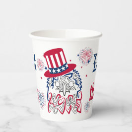 4 juli Onafhankelijkheidsdag Amerikaanse adelaar Papieren Bekers