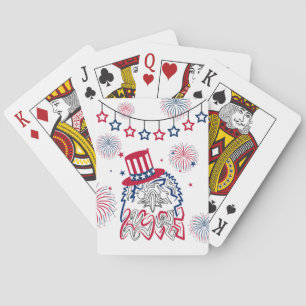 4 juli Onafhankelijkheidsdag Amerikaanse adelaar Pokerkaarten