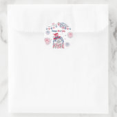 4 juli Onafhankelijkheidsdag Amerikaanse adelaar Ronde Sticker (Tas)