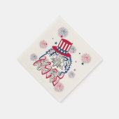 4 juli Onafhankelijkheidsdag Amerikaanse adelaar Servet (Hoek)