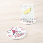 4 juli Onafhankelijkheidsdag Amerikaanse adelaar Zandsteen Onderzetter (Zijkant)