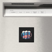 4 juli Onafhankelijkheidsdag Amerikaanse vlag Bier Magneet (Insitu (Vaatwasser))