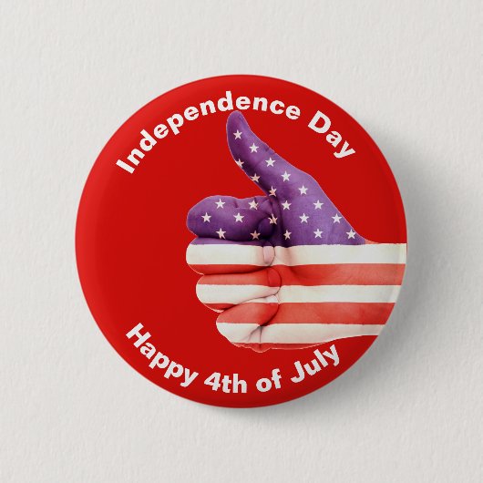 4 juli Onafhankelijkheidsdag Amerikaanse vlag Butt Ronde Button 5,7 Cm (Voorkant)