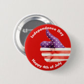 4 juli Onafhankelijkheidsdag Amerikaanse vlag Butt Ronde Button 5,7 Cm (Voorkant /achterkant)