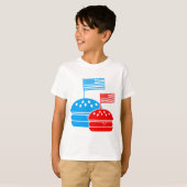 4 juli - Onafhankelijkheidsdag - Amerikaanse vlag T-shirt (Voorkant volledig)