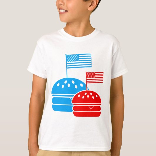 4 juli - Onafhankelijkheidsdag - Amerikaanse vlag T-shirt (Voorkant)