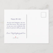 4 juli Onafhankelijkheidsdag Arbeidsdag Zwangersch Aankondigingskaart (Achterkant)