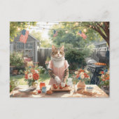 4 juli Onafhankelijkheidsdag barbecuefeest Feestdagenkaart (Voorkant)