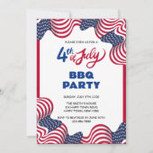 4 juli Onafhankelijkheidsdag BBQ-feest Kaart (Voorkant)
