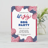 4 juli Onafhankelijkheidsdag BBQ-feest Kaart (Staand voorkant)