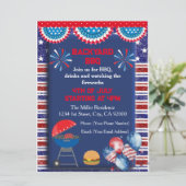 4 juli Onafhankelijkheidsdag Bbq-feest ontwerp Kaart (Staand voorkant)