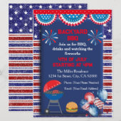 4 juli Onafhankelijkheidsdag Bbq feestontwerp Kaart (Voorkant / Achterkant)