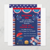 4 juli Onafhankelijkheidsdag Bbq feestontwerp Kaart (Voorkant / Achterkant)