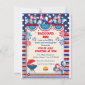 4 juli Onafhankelijkheidsdag Bbq feestontwerp Kaart (Voorkant)