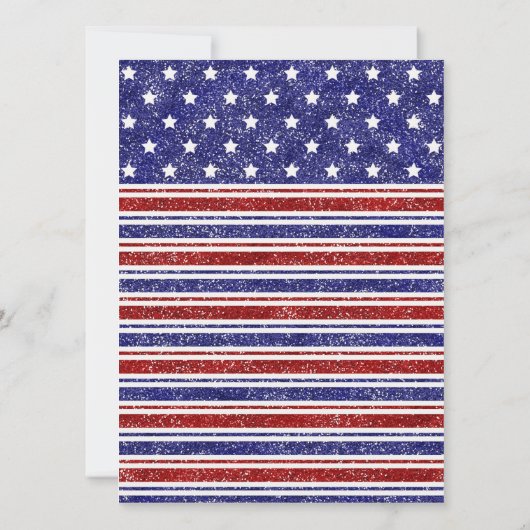 4 juli Onafhankelijkheidsdag Bbq feestontwerp Kaart (Achterkant)