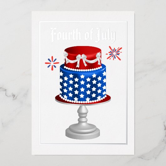 4 juli onafhankelijkheidsdag BBQ folie uitnodiging (Voorkant)