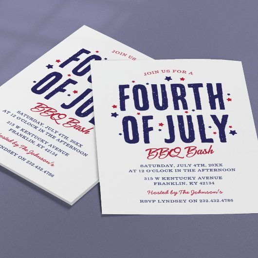 4 juli Onafhankelijkheidsdag BBQ Kaart
