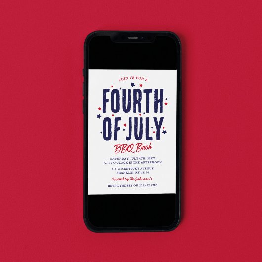 4 juli Onafhankelijkheidsdag BBQ Kaart