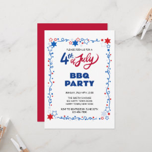  4 juli Onafhankelijkheidsdag BBQ Kaart