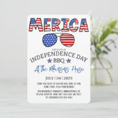 4 juli Onafhankelijkheidsdag BBQ Party Kaart (Staand voorkant)