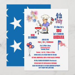 4 juli Onafhankelijkheidsdag BBQ Vuurwerk Kaart