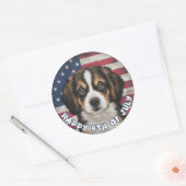 4 juli Onafhankelijkheidsdag Berner Kring Ronde Sticker (Envelop)