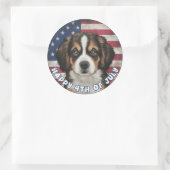 4 juli Onafhankelijkheidsdag Berner Kring Ronde Sticker (Tas)