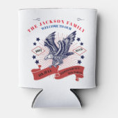 4 juli Onafhankelijkheidsdag. bewerkbare tekst. Blikjeskoeler (Voorkant)