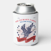 4 juli Onafhankelijkheidsdag. bewerkbare tekst. Blikjeskoeler (Blikje Achterkant)