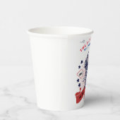 4 juli Onafhankelijkheidsdag. bewerkbare tekst. Papieren Bekers (Rechts)