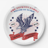 4 juli Onafhankelijkheidsdag. bewerkbare tekst. Papieren Bordje (Voorkant)