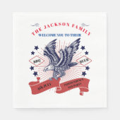 4 juli Onafhankelijkheidsdag. bewerkbare tekst. Servet (Voorkant)