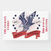 4 juli Onafhankelijkheidsdag. bewerkbare tekst. Spandoek (Horizontaal)