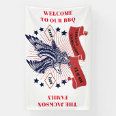 4 juli Onafhankelijkheidsdag. bewerkbare tekst. Spandoek (Verticaal)