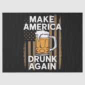 4 juli Onafhankelijkheidsdag Bier Drinken Tissuepapier (Voorkant)