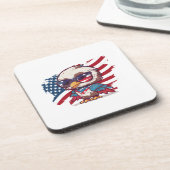 4 juli Onafhankelijkheidsdag Bird American Eagles Bier Onderzetter (Linkerzijde)