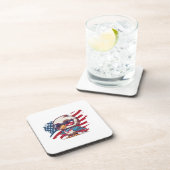 4 juli Onafhankelijkheidsdag Bird American Eagles Bier Onderzetter (Rechterzijde)