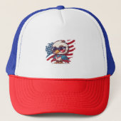 4 juli Onafhankelijkheidsdag Bird American Eagles Trucker Pet (Voorkant)
