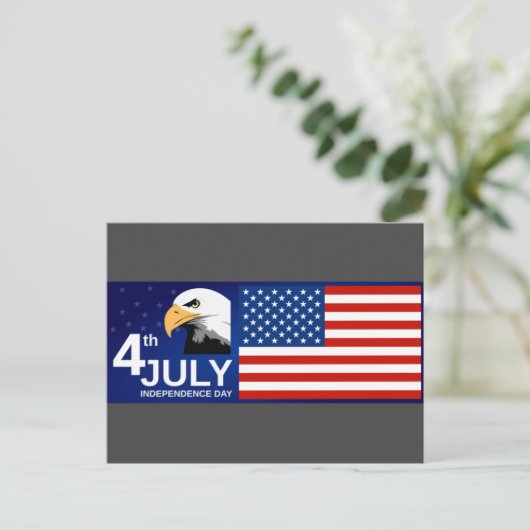 4 juli / Onafhankelijkheidsdag Briefkaart (Staand voorkant)