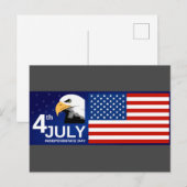 4 juli / Onafhankelijkheidsdag Briefkaart (Voorkant / Achterkant)